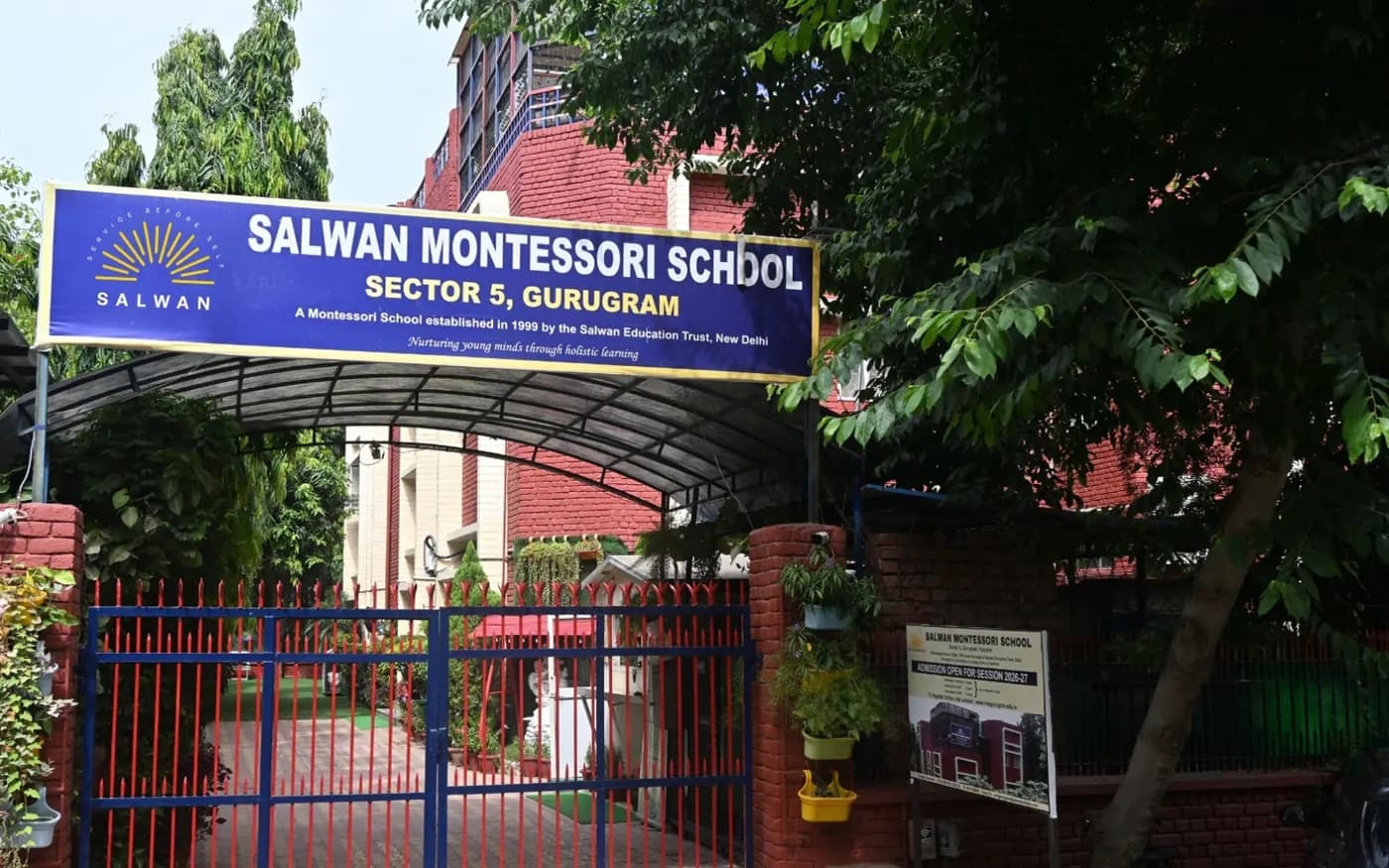 Entrance to Salwan Montessori School, Gurugram