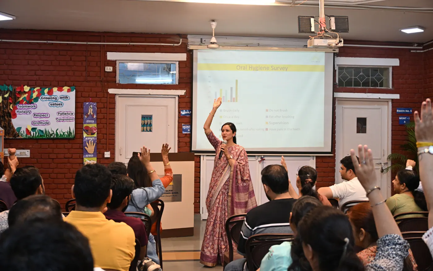 Parent engagement session at Salwan Montessori School
