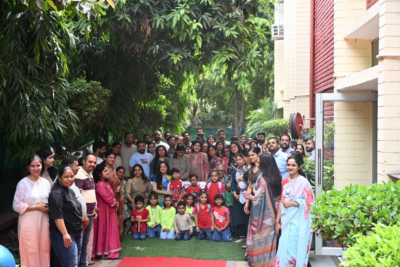 Families, children and educators gathered at Salwan Montessori School