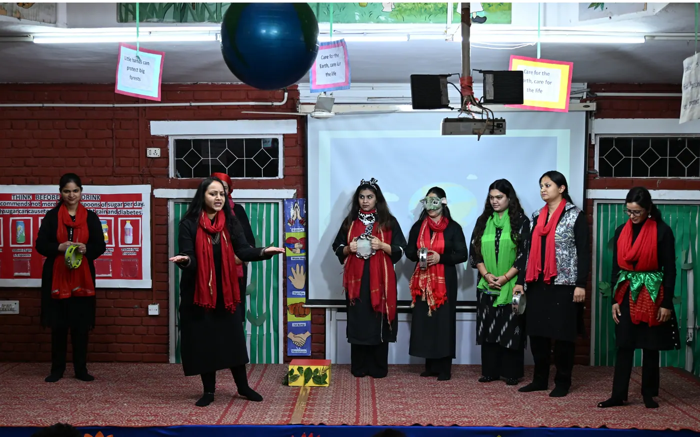 Young Salwanians performing during a school celebration