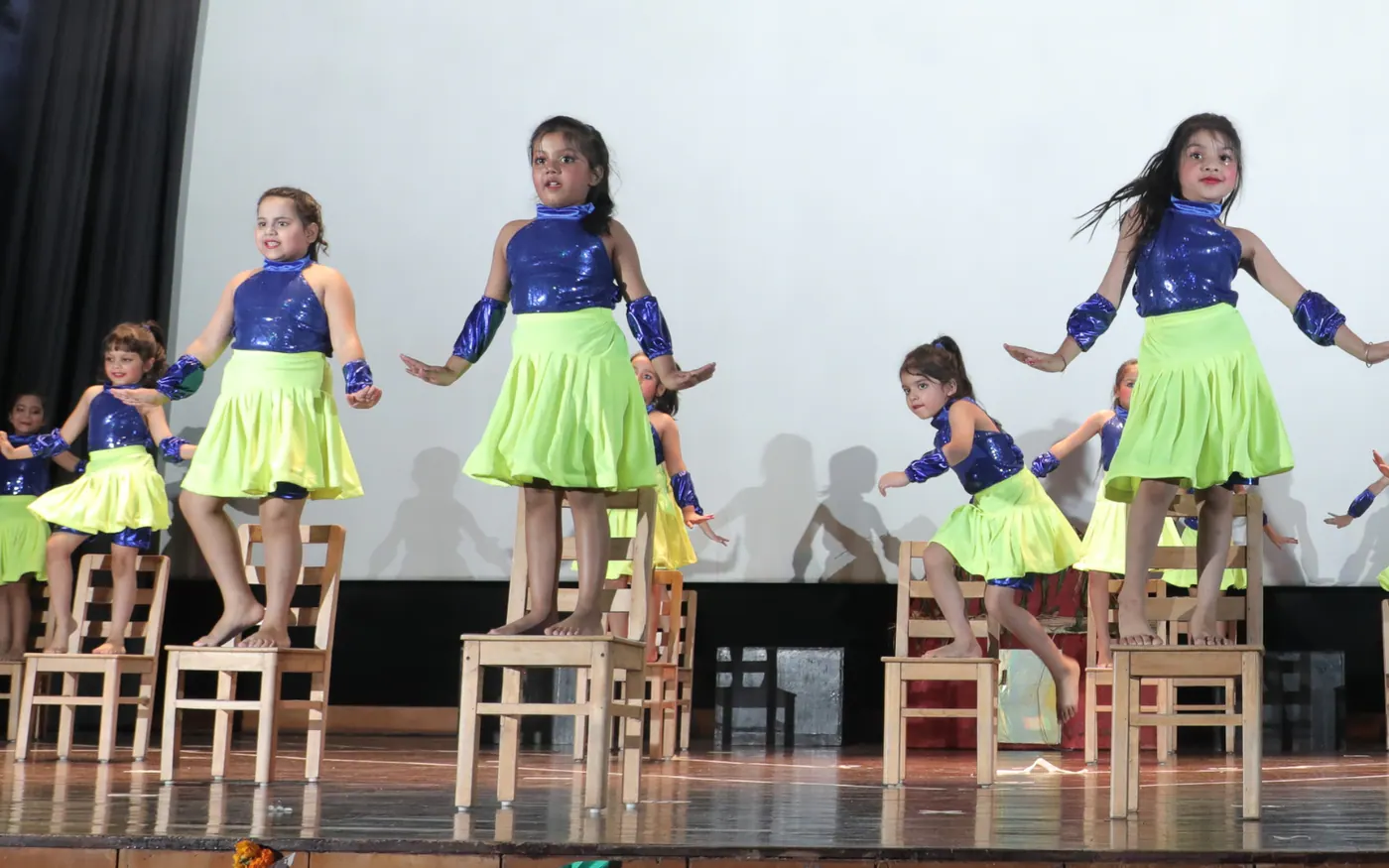 Young learners performing on stage